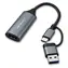 Qoltec šedá / Adaptér / USB-C / HDMI
