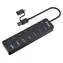 Equip 7-Port / USB hub / 7x USB-A 3.2 Gen 1 / 5 Gbps / napájecí adaptér / USB-C redukce