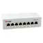 Equip 326521 světle šedá / Patch panel / Cat6a / 8 portů / 10 Gbit/s / stíněný