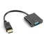Lanberg AD-0002-BK černá / Redukce VGA (D-Sub) na DisplayPort / 0,2 m / max. 1920×1200 / 60 Hz