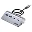 Unitek H1337AGY01 šedá / USB hub / USB-C / 2× USB-A + 2× USB-C / 5000 Mbit/s / hliníkový