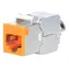 Intellinet Cat6a 10G STP oranžová / Keystone modul / RJ-45 / IDC / 500 MHz