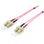 Equip optický kabel SC-SC OM4 0,5 m fialová / Patch kabel / Multimode / Duplex / LSZH