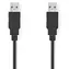 Emos USB 2.0 A-A / USB kabel / 3 m / černá