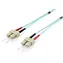 Equip optický kabel SC-SC OM3 5m tyrkysová / Patch kabel / Multimode / Duplex