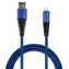 2GO modrá / Datový a nabíjecí kabel / USB-A na Lightning / nylon / 1 m