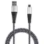 2GO USB-A - Micro-USB 1 m stříbrná / Datový a nabíjecí kabel / Nylon