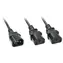 Lindy IEC Y-kabel C14 - 2x C13 černá / Napájecí kabel / 2 m