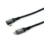 Equip 128891 černá / Kabel USB-C / úhlový 90° / PD 100W / USB 2.0 / 1 m
