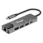 Equip 133489 šedá / Dokovací stanice / USB-C / HDMI 4K / GbE LAN / PD 100W / 2x USB-A