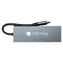 Techly IUSB32C-HUB4HPD šedá / USB-C hub / USB 3.2 Gen 2 / HDMI / 2x USB-A / kovové tělo