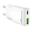 MediaRange GaN 30W bílá / Nabíječka / 1x USB-C / 1x USB-A / PD 3.0 / QC 3.0