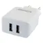Schwaiger bílá / Síťová nabíječka / 2x USB / 2,4 A / 12 W