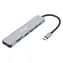 Equip USB-C 7v1 stříbrná / Dokovací stanice / HDMI 4K 60Hz / 3x USB-A / SD/microSD / PD 100W / 0,25 m