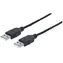Manhattan USB 2.0 A-A / Kabel / 1 m / černý