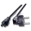 EFB černá / Síťový napájecí kabel / C5-Koppler 90° / 1,8 m / 2,5 A / 250 V