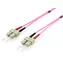Equip optický kabel SC-SC OM4 15m / Patch kabel / Multimode / Duplex / fialová