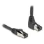 Delock / Síťový kabel / Cat.8.1 S/FTP / RJ45 90° - RJ45 přímý / 1 m / černý