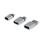 Equip stříbrná / Sada OTG adaptérů / USB-C - USB-A / USB-C - Micro-USB / USB-A - USB-C / hliník