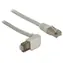 Delock / Patch kabel RJ45 Cat6a S/FTP / úhlový / 0,5 m / šedý