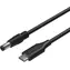 Unitek C14116BK-1.8M / Napájecí kabel / USB-C - DC 5,5mm / 65W / 1,8 m