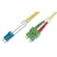 Digitus SC (APC) - LC (PC) / Optický patch kabel / Singlemode OS2 / Duplex / 2 m / žlutá