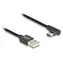 Delock černá / Kabel USB 2.0 Typ-A (M) - USB-C (M) / 480 Mbit/s / 0,5 m