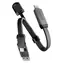 Energea Sheath Key 2v1 Gunmetal / Nabíjecí a datový kabel na klíčenku / USB-C / 60 W / 15 cm