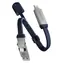 Energea Sheath Key 2v1 modrá / Nabíjecí a datový kabel na klíčenku / USB-C / 60 W / 15 cm