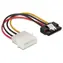 Delock SATA 15pin - Molex 4pin / Napájecí kabel / 0,15 m
