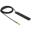 Delock anténa DAB+ a DVB-T2 SMB černá / Anténa / Zesílení 20 dBi / Kabel 2 m / Lepicí montáž