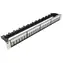 XtendLan 19" černá / Patch panel / 24 portů / stíněný / 4x vyjímatelný modul / 1U