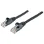 Intellinet U/UTP Cat6 černá / Patch kabel / 0,5 m / RJ-45