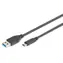 Digitus černá / USB kabel / USB-C - USB-A / USB 3.0 / 5 Gbps / 3A / 1 m