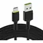 Green Cell GC Ray zelená / Kabel USB-A - USB-C / 2 m / podsvícený / Quick Charge 3.0