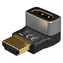 Goobay 72009 černá/stříbrná / Redukce HDMI / úhlová 90° / 8K 60 Hz / pozlacené konektory