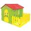 MOCHTOYS Dětský zahradní domeček zelený / s terasou / 127 × 120,5 × 120 cm