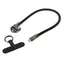Lanberg USB-C - USB-C černá / Klíčenkový nabíjecí kabel / 0,3 m / 240 W