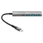 Goobay 76562 šedá / USB Hub / 4 porty / USB-C / 5 Gbit/s / Slim