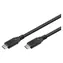 Goobay USB-C na USB-C černá / Kabel / USB 3.2 Gen 1 / 5 Gbit/s / PD 60 W / 1,5 m
