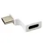 OEM USB-C (M) - USB-C (F) lomená 90° bílá / Redukce / USB 2.0