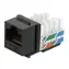 XtendLan Keystone CAT6 černá / Síťový konektor / RJ45 / UTP / 90° / Narážecí shora