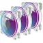 PREYON Eagle Eye 120 PWM ARGB bílá / Ventilátor / 3 ks / 120 mm / 4-pin PWM