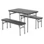 Coleman Pack-Away Table for 4 černá / Kempingový stůl / 102 x 61 x 70 cm / sklopný / sada se 2 lavicemi