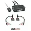 Lindy 2 Port černá / KVM přepínač / DVI-D Single Link / USB 2.0 / Audio / 1920 x 1200