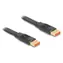 Delock 81007 černá / Plochý DisplayPort kabel / 3 m / 8K/60Hz / DisplayPort 1.4