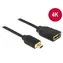 Delock černá / Adaptér micro HDMI - HDMI / High Speed s Ethernetem / 4K 60 Hz / 20 cm