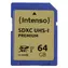 Intenso 64GB SDXC / Paměťová karta / UHS-I / Class 10 / čtení: 45 MB/s / zápis: 10 MB/s