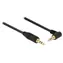 DeLock 83760 černá / Audio kabel / 3.5 mm Jack samec - samec / úhlový konektor / 5 m