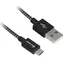 Sharkoon USB-A - Micro USB B černá/šedá / USB kabel / 2.0 / Opletený / Hliníkové konektory / 1 m